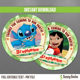Lilo & Stitch Favor Tags